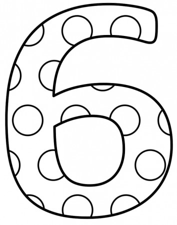 Number 6 Printable Coloring Page - Free Printable Coloring Pages for Kids