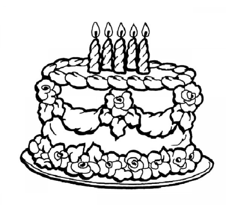 Lovely Decoration Chocolate Cake Coloring Pages - NetArt | Chocolate cake, Coloring  pages, Free coloring pages