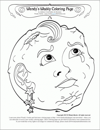 Bedtime Moon Coloring Pages - Coloring Pages For All Ages