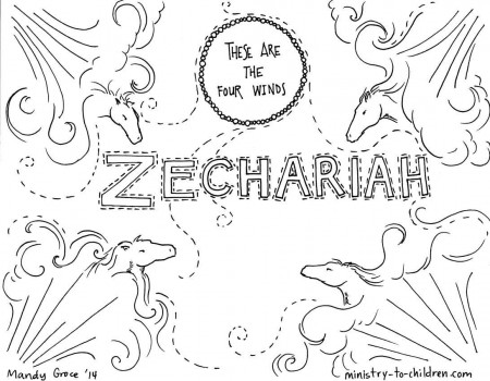 Zechariah Bible Coloring Page