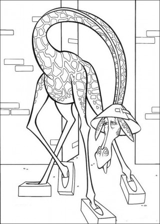 MADAGASCAR coloring pages - Melman the giraffe