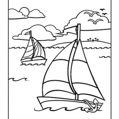 Free Sailboat Coloring Page #Nautical | Summer coloring pages ...
