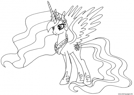 Princess Celestia My Little Pony Coloring Pages Printable