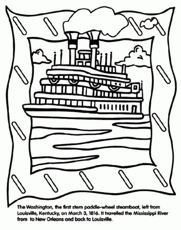 Steamboat Coloring Page | crayola.com