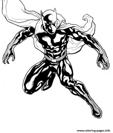 Black Panther Marvel Super Heroes Coloring Pages Printable