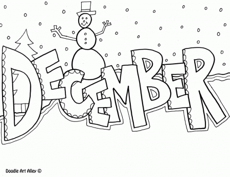 December Coloring Page