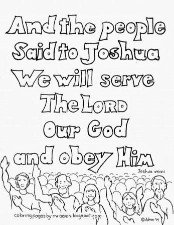 Coloring Pages for Kids by Mr. Adron: We Will Serve The Lord, Free ...