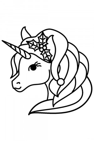 Christmas Unicorn Coloring Pages | 30 Pictures Free Printable