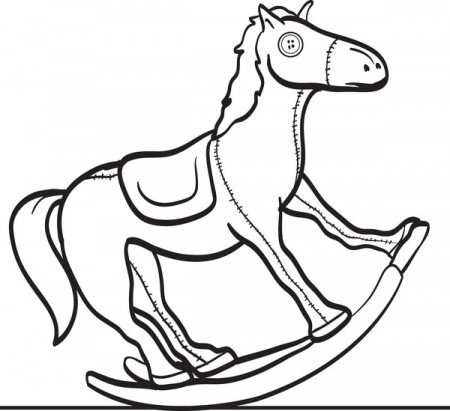Printable Rocking Horse Coloring Page for Kids – SupplyMe