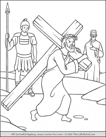 The 1st Luminous Mysteries Rosary Coloring Pages - Baptism of ...