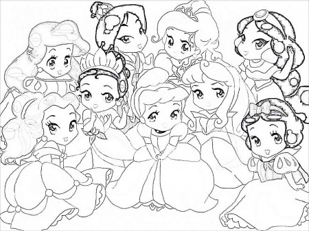 Disney Princesses Cartoon Coloring Pages | Coloring Online