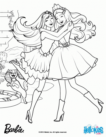 Barbie THE PRINCESS & THE POPSTAR coloring pages - Gardenia ...
