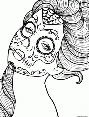 Sugar Skull Coloring Pages Pdf Free Download Skulls Coloring Pages ...