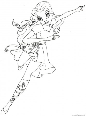 Poison Ivy Super Hero Girls DC Coloring Pages Printable