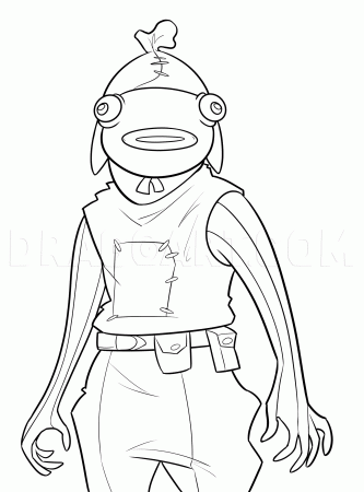 How to Draw Fishstick From Fortnite, Coloring Page, Trace Drawing