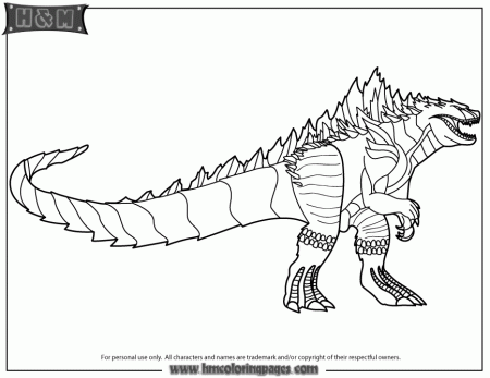 godzilla print out - Clip Art Library