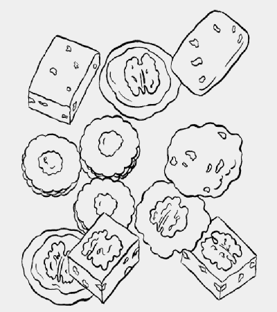 kids colouring page for biscuits - Clip Art Library