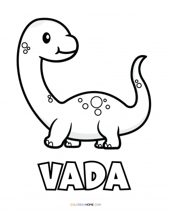 Vada dinosaur coloring page