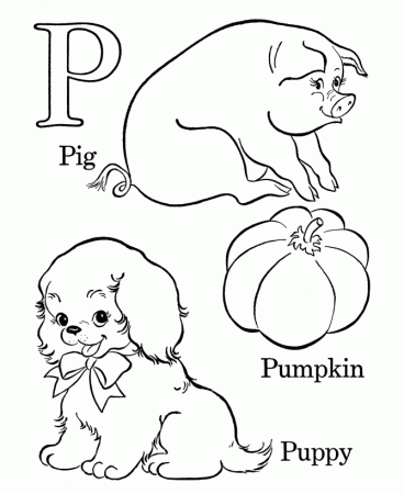 Alphabet Coloring Pages | Letter P - Free printable farm ABC coloring pages  for PreK Kids | HonkingDonkey