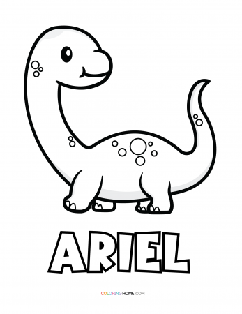 Ariel dinosaur coloring page