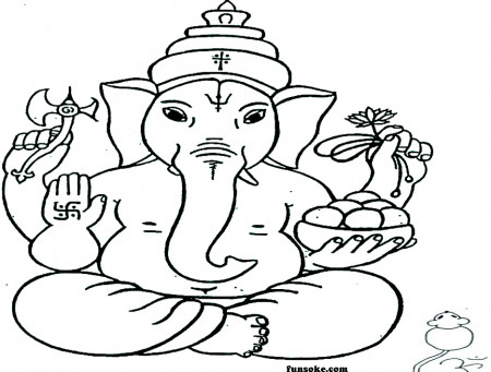 lord Ganesha coloring pages printable - Funsoke