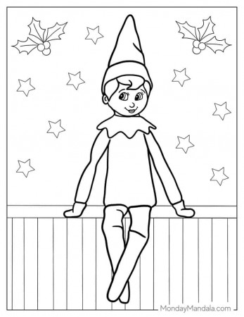 26 Elf On The Shelf Coloring Pages ...