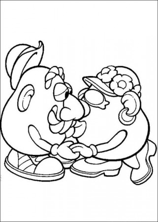 Mr. with Mrs. Potato Head Coloring Page - Free Printable Coloring Pages for  Kids