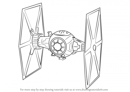 Learn How to Draw TIE Fighter from Star Wars - The Force Awakens (Star  Wars: The Force Awakens) Step by Step : Drawing Tutorials