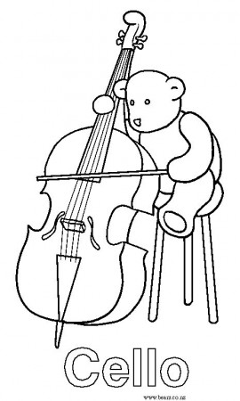 Cello Coloring Pages - Kidsuki