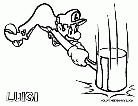 Luigi Coloring Pages Free Mario Coloring Pages - VoteForVerde.com