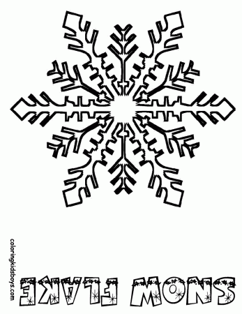 Snowflake Coloring Pictures - Coloring Pages for Kids and for Adults