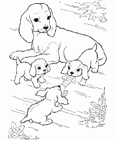 Puppy Coloring Page - Coloring Pages for Kids and for Adults
