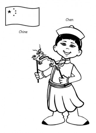 Chen Chinese Kid from Around the World Coloring Page: Chen Chinese ...