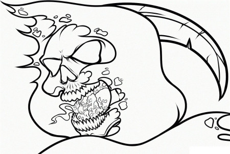 Skull For Adults - Coloring Pages for Kids and for Adults