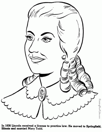 Mary Todd Lincoln coloring page for kid 058