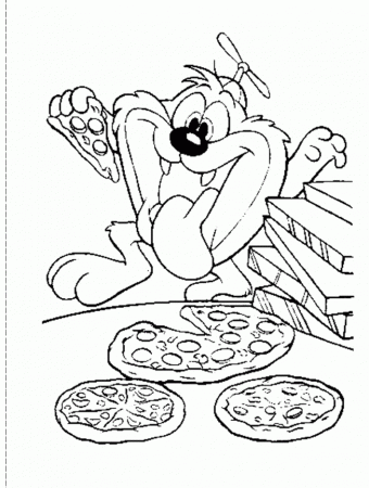Tasmanian Devil Viewing Family Photos Coloring Pages - Looney 