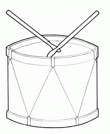 simple shapes coloring pages toy drum
