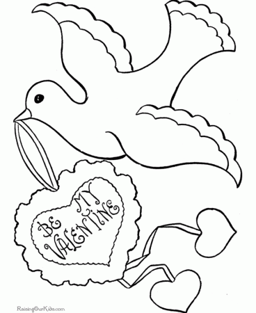 Free Happy Valentines Coloring Pages - 007