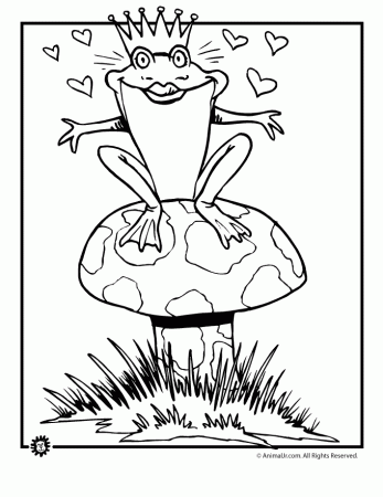 frog coloring pages prince page animal jr