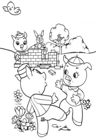 Three Little Pigs Colouring Pages | Coloring Pics