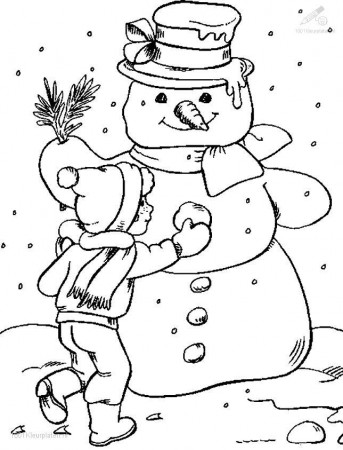 coloringpages season winter coloring page snow
