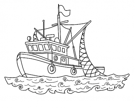 Boat Coloring Pages - Coloring Pages For Kids And Adults