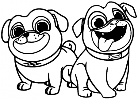 Bingo and Rolly Pug Coloring Pages - Puppy Dog Pals Coloring Pages - Coloring  Pages For Kids And Adults