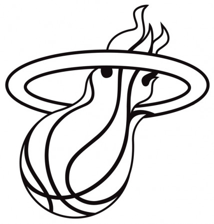Miami Heat Logo Coloring Page free image download