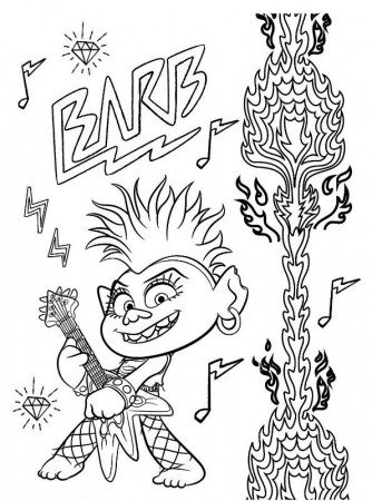 Kids-n-fun.com | Coloring page Trolls World Tour Queen Barb