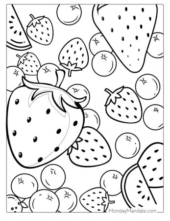 23 Fruit Coloring Pages (Free PDF Printables)