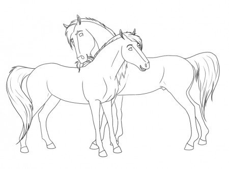 Spirit and Rain Horse Coloring Pages - Get Coloring Pages