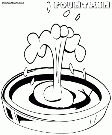 Fountain coloring pages | Coloring pages to download and print
