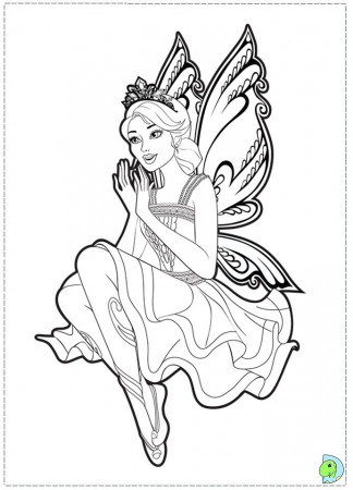 Barbie Mariposa And The Fairy Princess Coloring Pages | Cooloring.com
