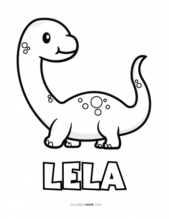 Lela dinosaur coloring page